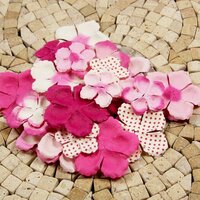 Prima - E Line - Flower Embellishments - Fuchsia Mix 1, CLEARANCE