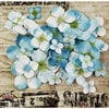 Prima - Painterly Petals Collection - Flower Embellishments - Hydrangeas - Baby Blue
