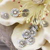 Prima - Raja Collection - Bling - Flower Center Embellishments - Silver