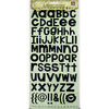 Prima - Textured Alphabet Stickers - Black, CLEARANCE