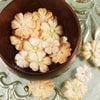 Prima - Pearl Penache Collection - Fabric Flower Embellishments - Gold Dust, CLEARANCE