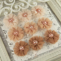 Prima - Delightful Collection - Fabric Flower Embellishments - Glimmer