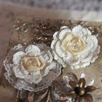 Prima - Annette Collection - Fabric Flower Embellishments - Amorette