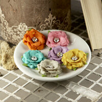 Prima - Solitaire Collection - Fabric Flower Embellishments - Meadow