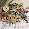 Prima - Songbird Collection - Wood Embellishments - Buttons