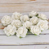 Prima - Encore Collection - Paper Flower Embellishments - White