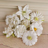 Prima - Soubrette Collection - Flower Embellishments - White