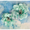 Prima - Odette Collection - Flower Embellishments - Aqua