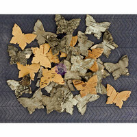 Prima - Natural Bark Icons - Wood Embellishments - Butterfly