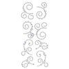 Prima - Say it in Crystals Collection - Self Adhesive Jewel Art - Bling - Swirl - 2 - Clear