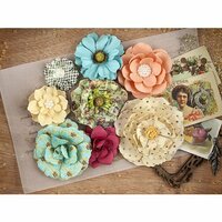 Prima - Cigar Box Secrets Collection - Flower Embellishments - Londsdale