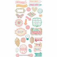 Prima - Heaven Sent 2 Collection - Chipboard Stickers and More with Foil Accents