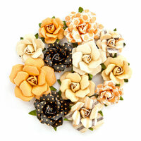Prima - Amber Moon Collection - Flower Embellishments - Raven