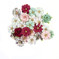Prima - Pretty Mosaic Collection - Flower Embellishments - Larimar