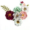 Prima - Pretty Mosaic Collection - Flower Embellishments - Emerald Dream