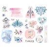 Prima - Watercolor Floral Collection - Chipboard Stickers