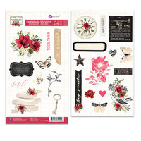 Prima - Magnolia Rouge Collection - Chipboard Stickers