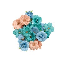 Prima - Painted Floral Collection - Flower Embellishments - Mixed Colors