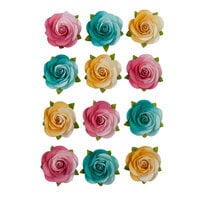 Prima - Painted Floral Collection - Flower Embellishments - Bright Gouache