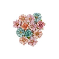 Prima - Peach Tea Collection - Flower Embellishments - Sunshine Bliss