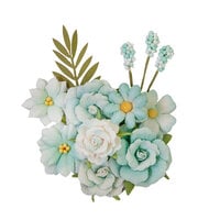 Prima - Peach Tea Collection - Flower Embellishments - Mint Julep