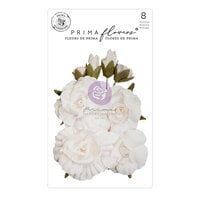 Prima - Flower Embellishments - Lily White