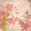 Prima - Sew Cute Collection - 12 x 12 Embroidered Paper - Full Bloom