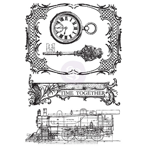 Prima - Time Travelers Memories Collection - Cling Mounted Stamps