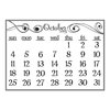 Prima - Clear Acrylic Stamp - 2009 Calendar - October, CLEARANCE