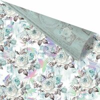 Prima - Zella Teal Collection - 12 x 12 Double Sided Paper - Zella Teal with Foil Accents