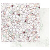 Prima - Pretty Mosaic Collection - 12 x 12 Double Sided Paper with Foil Accents - Pretty Mosaic