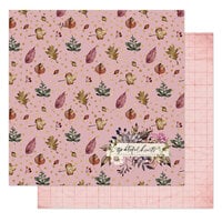 Prima - Hello Pink Autumn Collection - 12 x 12 Double Sided Paper - Grateful Hearts