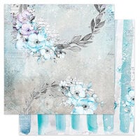 Prima - Aquarelle Dreams Collection - 12 x 12 Double Sided Paper - Forget Me Not