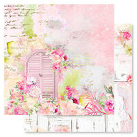 Prima - Postcards From Paradise Collection - 12 x 12 Double Sided Paper - Escape Somewhere Tropical