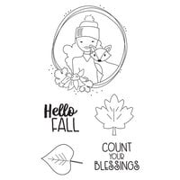 Prima - Julie Nutting - Cling Mounted Stamps - Mixed Media Doll - Hello Fall