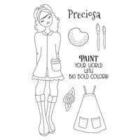Prima - Julie Nutting - Solecito Collection - Cling Mounted Stamps - Mixed Media Doll - Frida