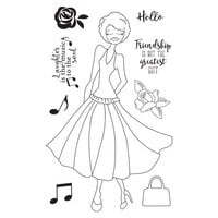 Prima - Julie Nutting - Solecito Collection - Cling Mounted Stamps - Mixed Media Doll - Kamirah