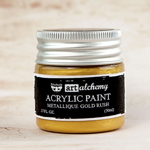 Finnabair Art Alchemy Acrylic Paint 1.7 Fluid Ounces Metallique Gold Rush