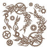 Prima - Finnabair Collection - Decorative Chipboard - Steampunk Wreath
