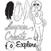 Prima - Bloom Collection - Bloom Girl - Clear Acrylic Stamp - Inspire Create Explore