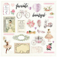 Prima - Love Story Collection - Ephemera with Foil Accents