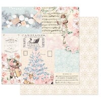 Prima - Christmas Sparkle Collection - 12 x 12 Double Sided Paper - Icy Blue Christmas