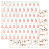 Prima - Love Notes Collection - 12 x 12 Double Sided Paper - Sweet Like Candy - Foil Accents