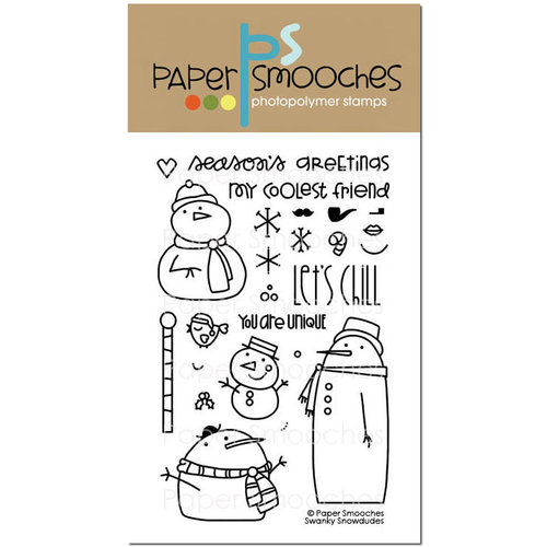 Paper Smooches - Christmas - Clear Acrylic Stamps - Swanky Snowdudes