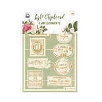 P13 - Dear Love Collection - Light Chipboard Embellishments - Set 01