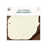 P13 - Flowerish Collection - Light Chipboard Embellishments - Album Base - Mix And Match