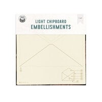 P13 - Santa's Workshop Collection - Christmas - Light Chipboard Embellishments - 3D Base - Envelope