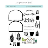 Papertrey Ink - Christmas - Clear Photopolymer Stamps - Farm Fresh Trees