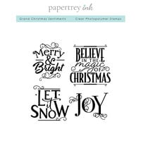 Papertrey Ink - Clear Photopolymer Stamps - Grand Christmas Sentiments