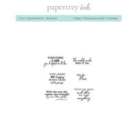Papertrey Ink - Clear Photopolymer Stamps - Just Sentiments - Quotes
